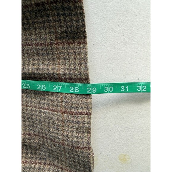 Vintage Lauren Ralph Lauren Brown Wool Houndstooth Equestrian Blazer Size 16W - Picture 8 of 9